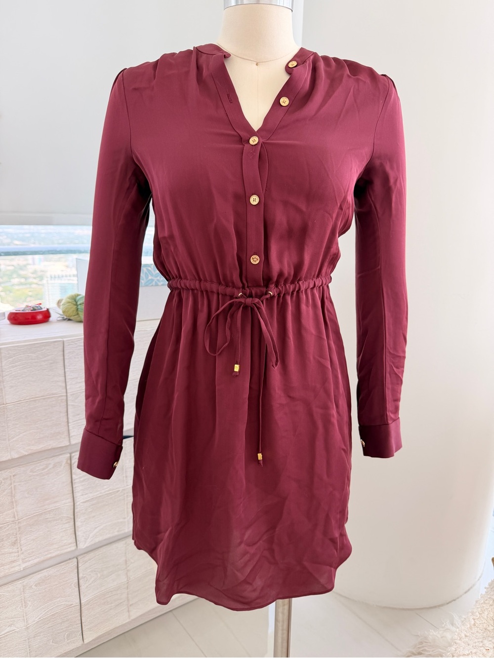 Michael Kors 100% Silk mulberry dress
